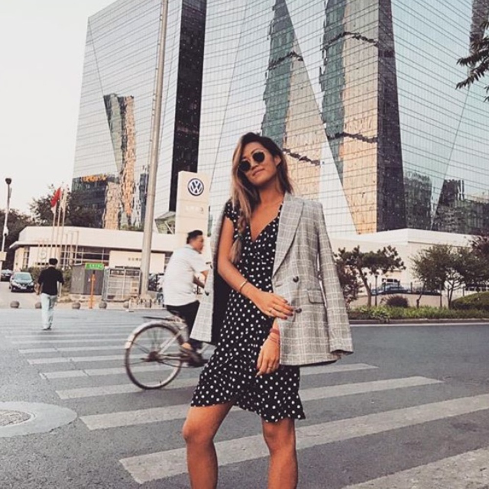 2 HOUR FLASH SALE 🌻 Polka Dot Wrap Mini Dress - Picture 3 of 6